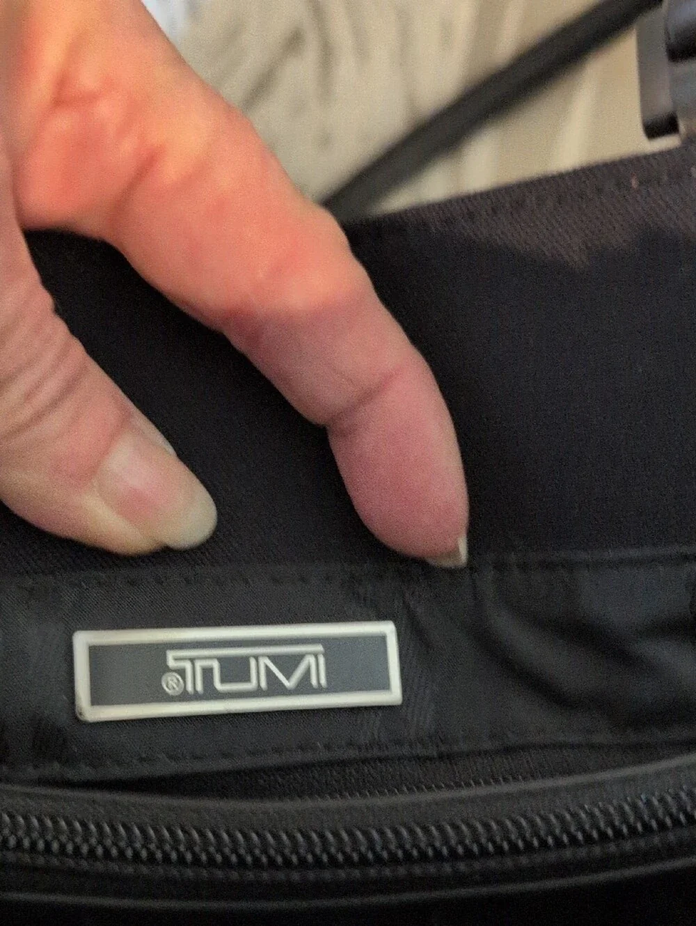 Vintage Tumi Black Canvas and Leather Tote Bag